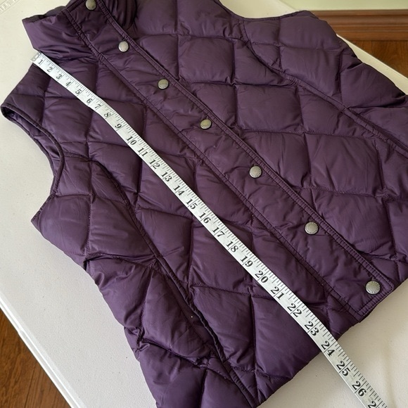 Land’s End Purple Down Filled Quilted Puffer Vest - Picture 10 of 13